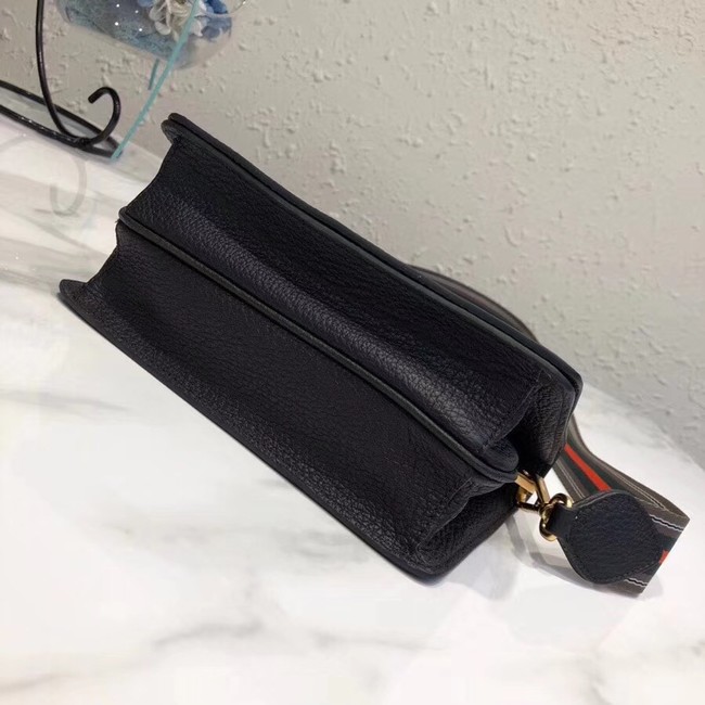 Prada calf leather shoulder bag 1BD102 black