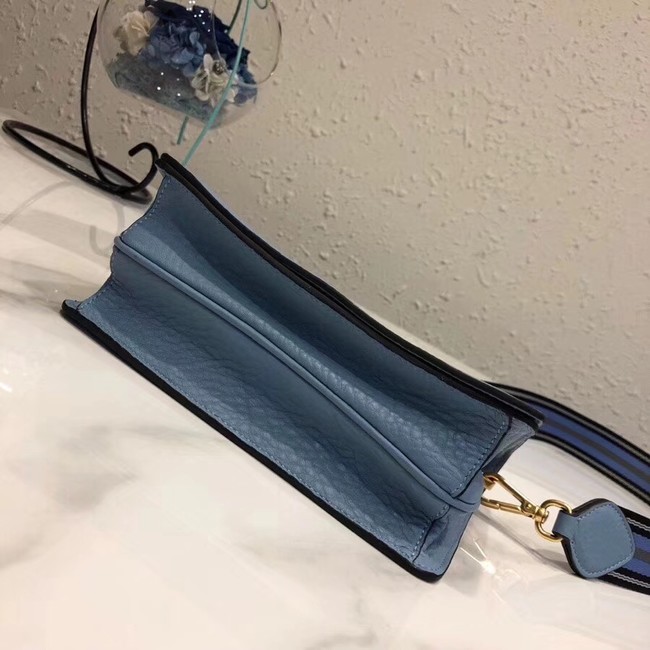 Prada calf leather shoulder bag 1BD102 blue