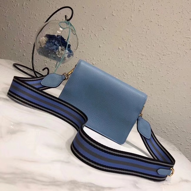 Prada calf leather shoulder bag 1BD102 blue
