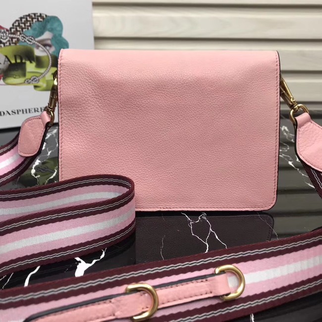 Prada calf leather shoulder bag 1BD102 pink