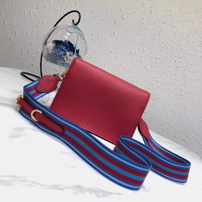 Prada calf leather shoulder bag 1BD102 red