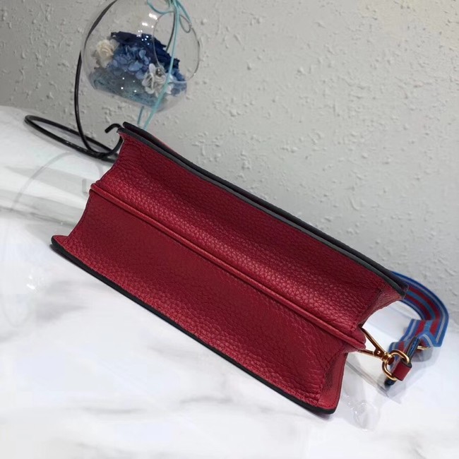 Prada calf leather shoulder bag 1BD102 red