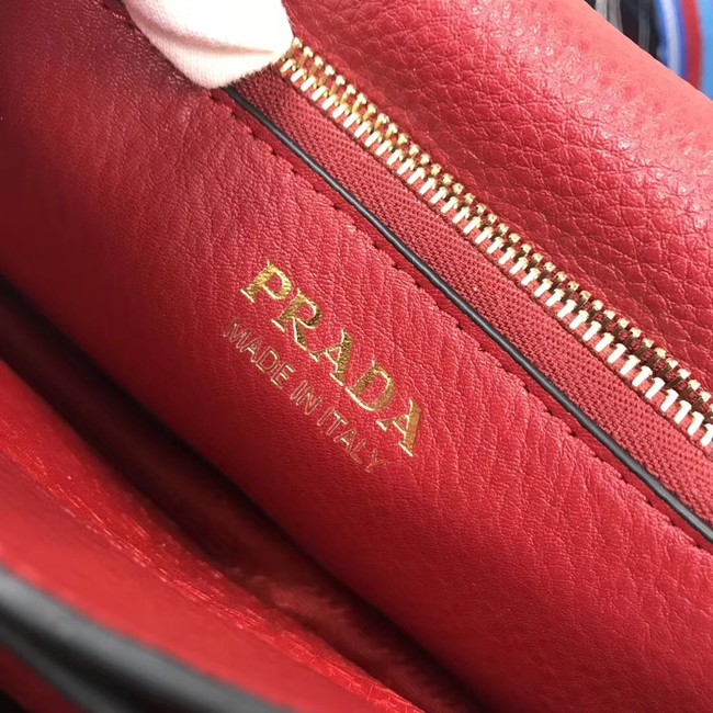 Prada calf leather shoulder bag 1BD102 red