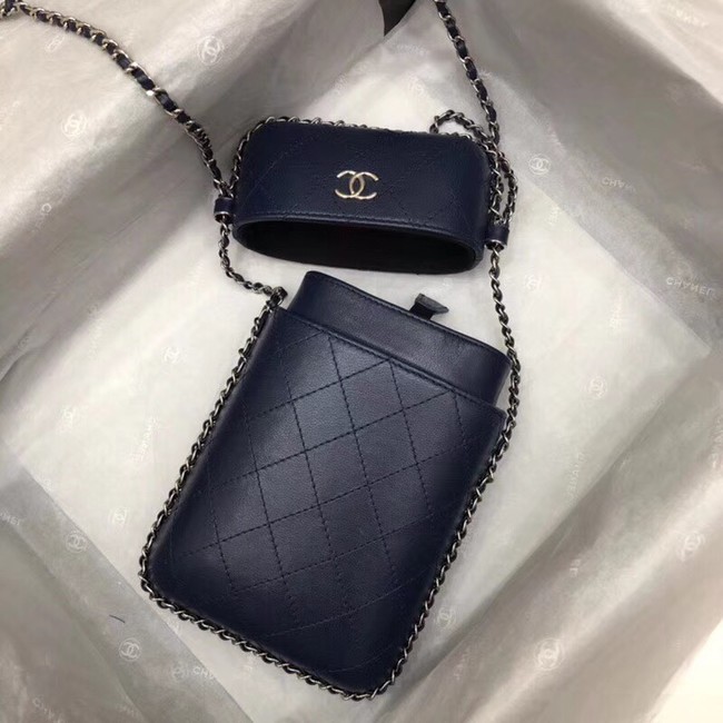 Chanel Flap Original Mobile phone bag 55699 dark blue