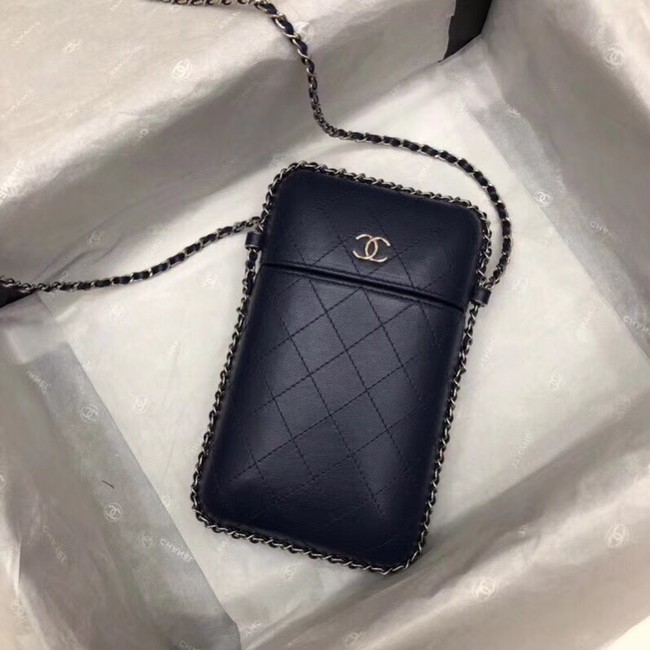 Chanel Flap Original Mobile phone bag 55699 dark blue