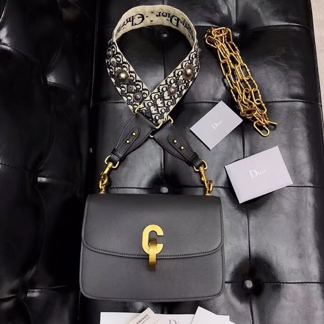 DIOR 21ST FLAP BAG IN GREY LAMBSKIN