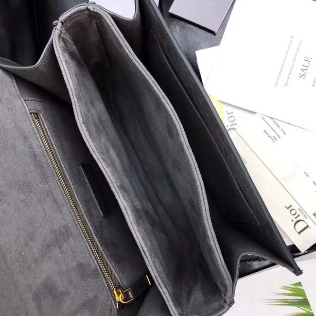 DIOR 21ST FLAP BAG IN GREY LAMBSKIN