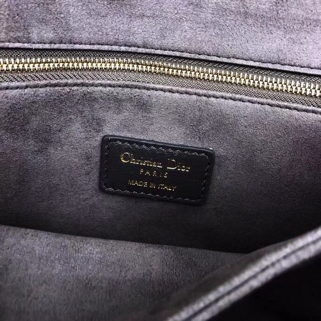 DIOR 21ST FLAP BAG IN GREY LAMBSKIN