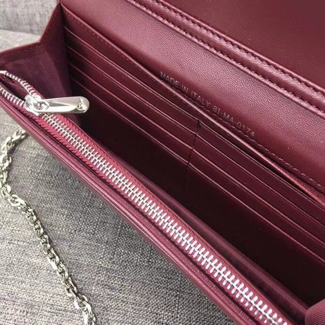 LADY DIOR CLUTCH CANNAGE LAMBSKIN S0204 fuchsia