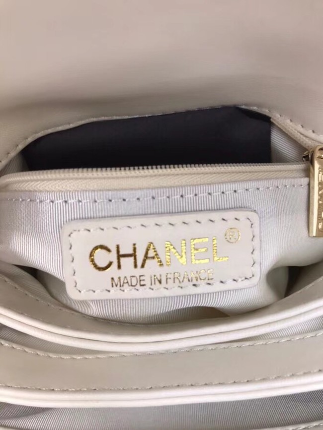 Chanel Original Lambskin Flap Bag with Top Handle A57069 white