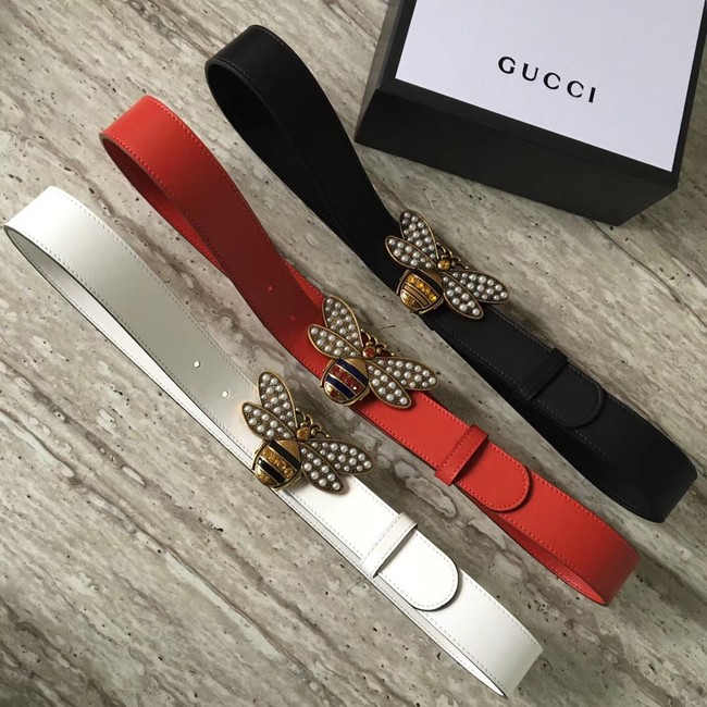 Gucci Queen Margaret leather belt 499637 black