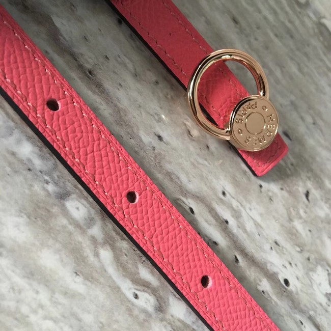 Hermes Mini belt buckle & Reversible leather strap 13 mm H07142 rose