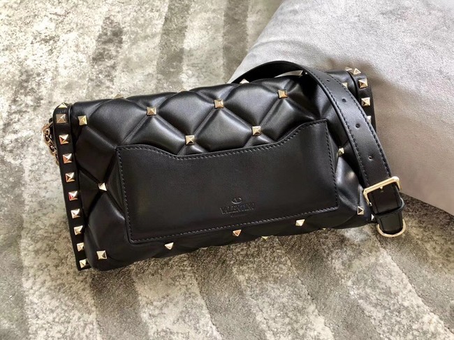 VALENTINO Candystud leather cross-body bag 9741 black