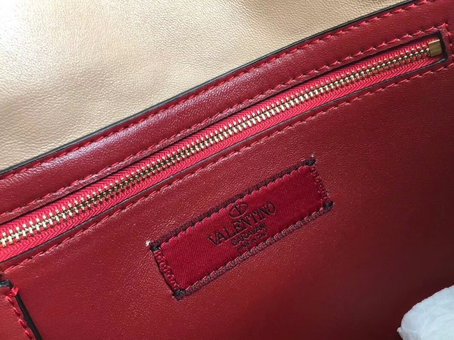 VALENTINO Spike quilted leather large shoulder bag 0027 pink