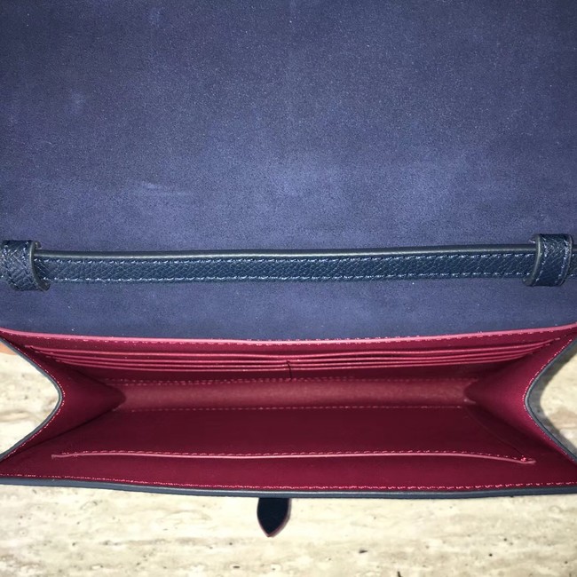 Celine leather Mini Shoulder Bag 73383 dark blue