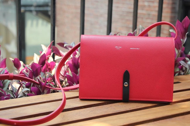 Celine leather Mini Shoulder Bag 73383 red