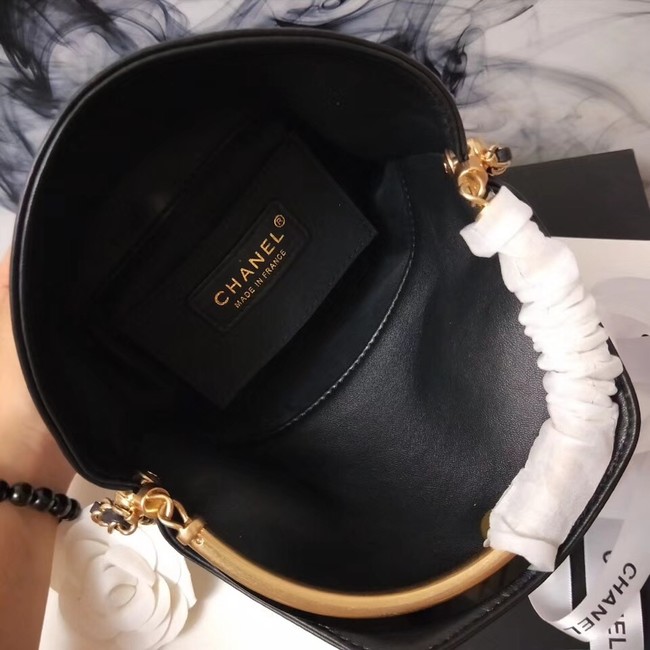 Chanel Bucket Bag Lambskin & Gold-Tone Metal A57861 black