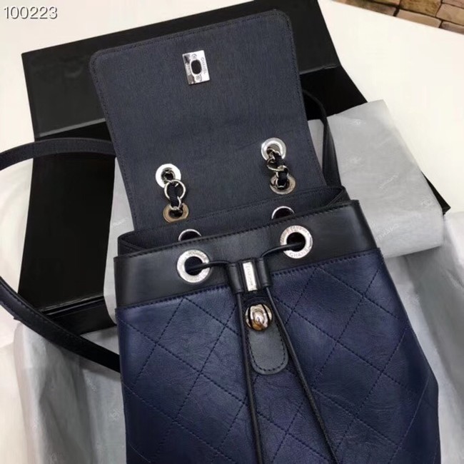 Chanel Backpack Calfskin A57497 dark blue