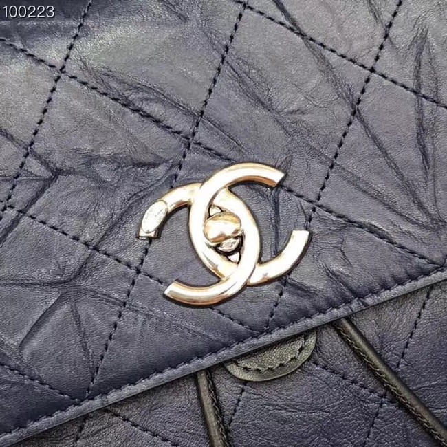 Chanel Backpack Calfskin A57497 dark blue