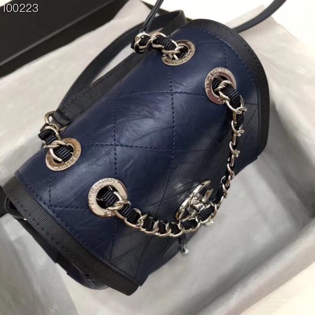 Chanel Backpack Calfskin A57497 dark blue