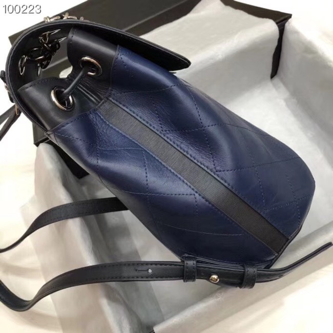 Chanel Backpack Calfskin A57497 dark blue