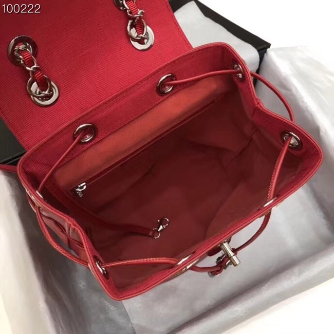 Chanel Backpack Calfskin A57497 red