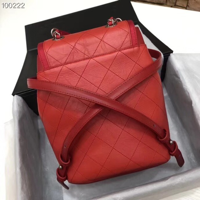 Chanel Backpack Calfskin A57497 red