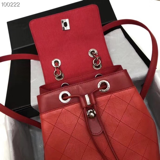 Chanel Backpack Calfskin A57497 red