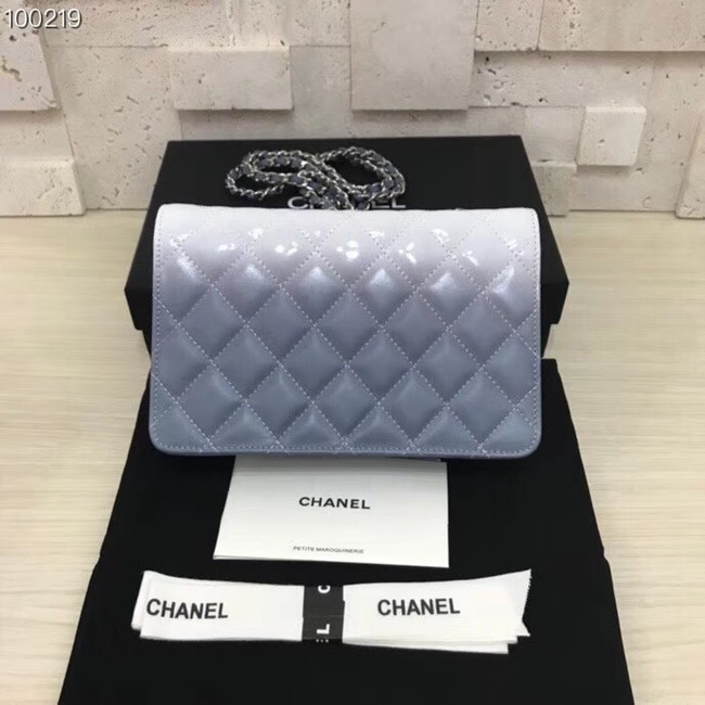 Chanel Clutch with Chain A33814 blue