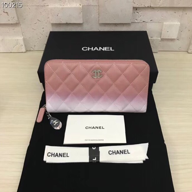 Chanel Zipped Wallet A70248 pink