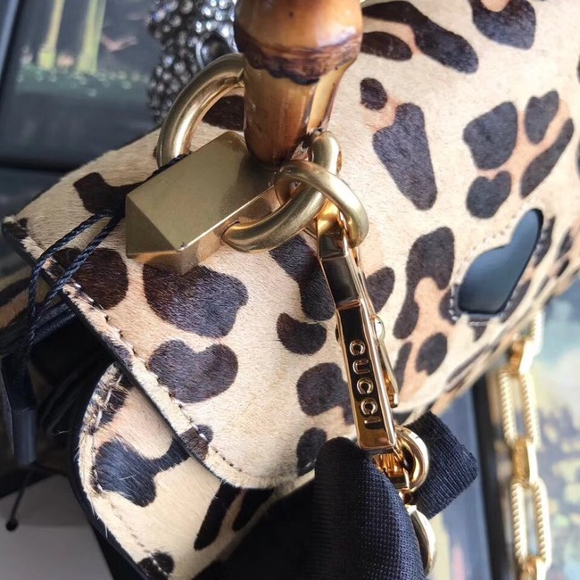 Gucci Bamboo Classic Horse hair top handle bag 488667