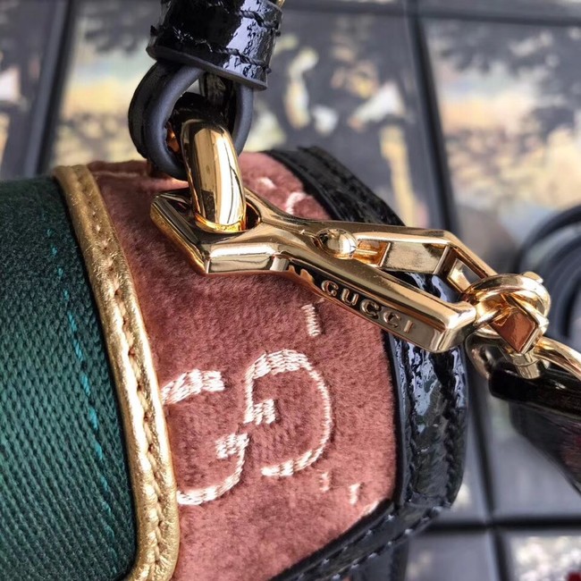 Gucci Sylvie GG velvet mini bag 470270 brown