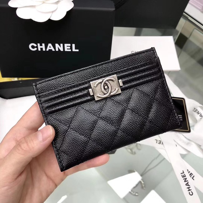 BOY CHANEL Card Holder A84431 black