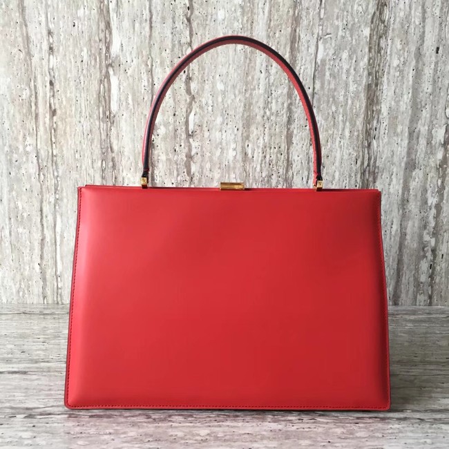 CELINE MEDIUM CLASP HANDBAG IN BOX CALFSKIN WITH PATINA 180923 RED