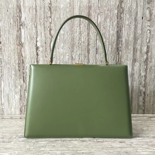 CELINE MEDIUM CLASP HANDBAG IN BOX CALFSKIN WITH PATINA 180923 green