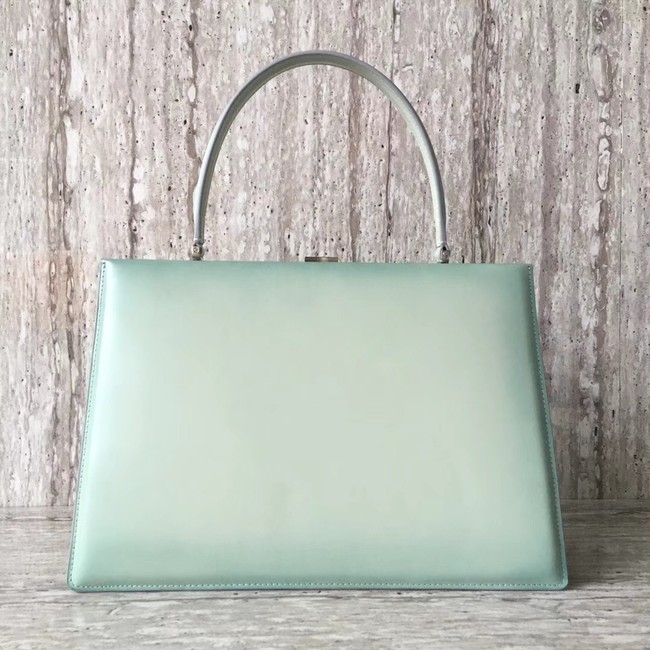 CELINE MEDIUM CLASP HANDBAG IN BOX CALFSKIN WITH PATINA 180923 light green