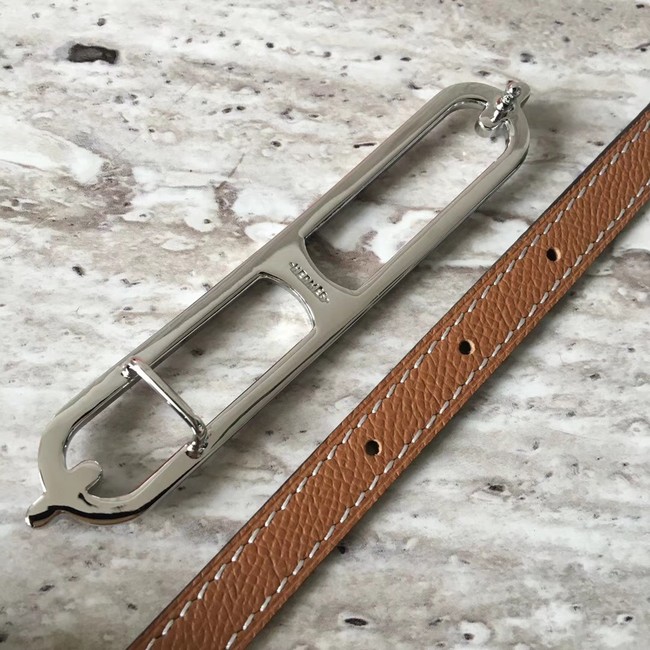Hermes Roulis belt buckle & Reversible leather strap 13 mm H065539 brown