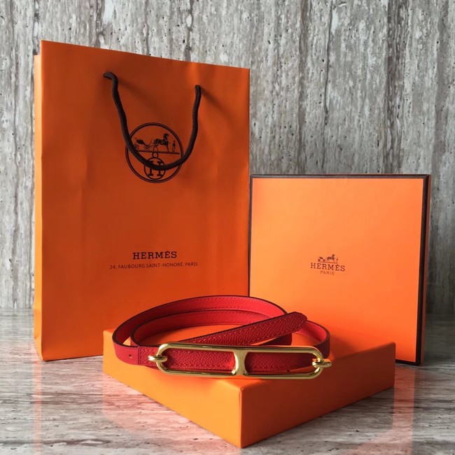 Hermes Roulis buckle & Reversible leather strap 13 mm H065538 red