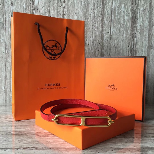 Hermes Roulis buckle & Reversible leather strap 13 mm H065538 red