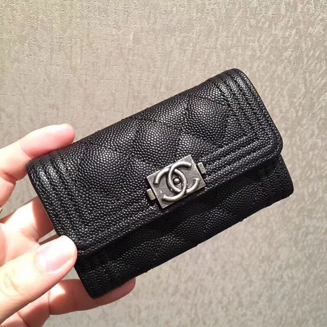 BOY CHANEL Card Holder A80603 Black