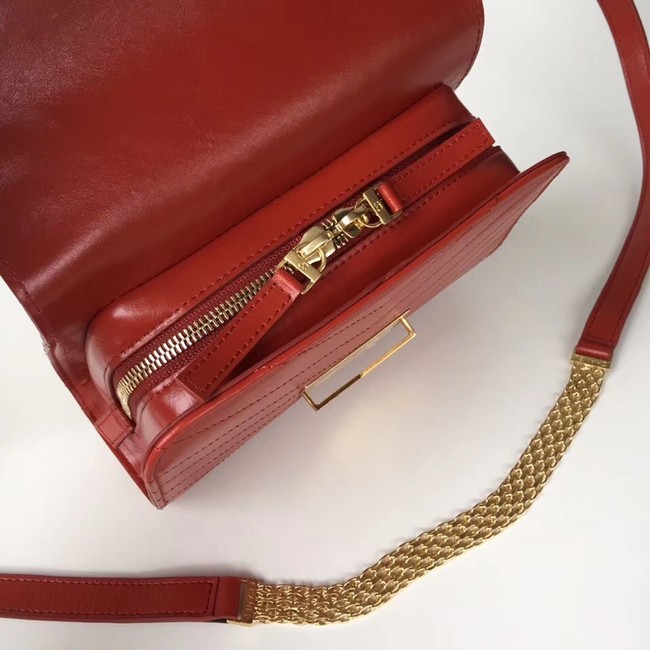 Chanel Flap Bag Original Calfskin & Gold-Tone Metal A57490 red