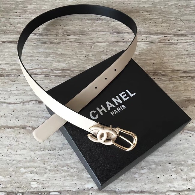 Chanel Original Calf leather Belt 56989 apricot