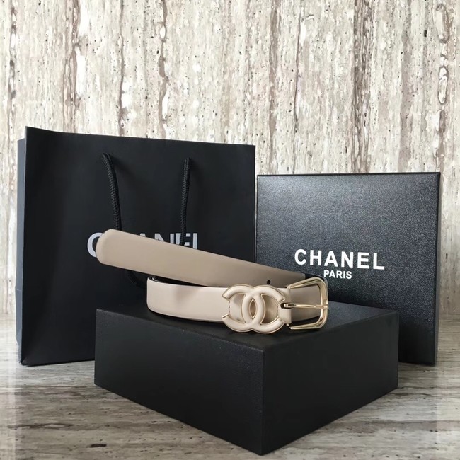 Chanel Original Calf leather Belt 56989 apricot