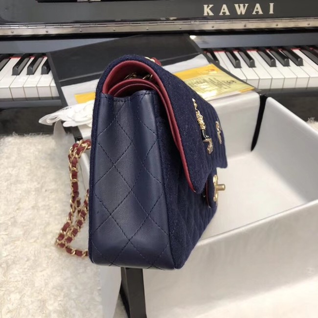 Chanel Original Classic Handbag A01112 Navy Blue