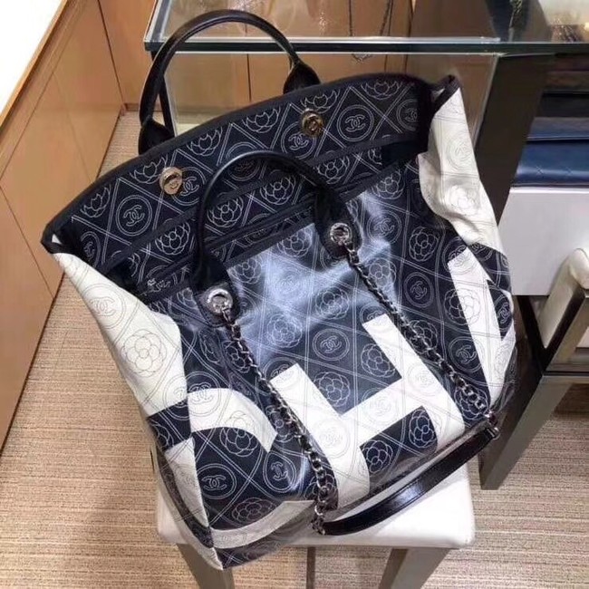 Chanel Original Large Shopping Bag A57161 Black & Beige