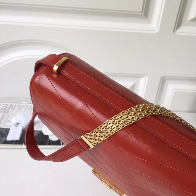 Chanel Flap Bag Original Calfskin & Gold-Tone Metal A57492 red