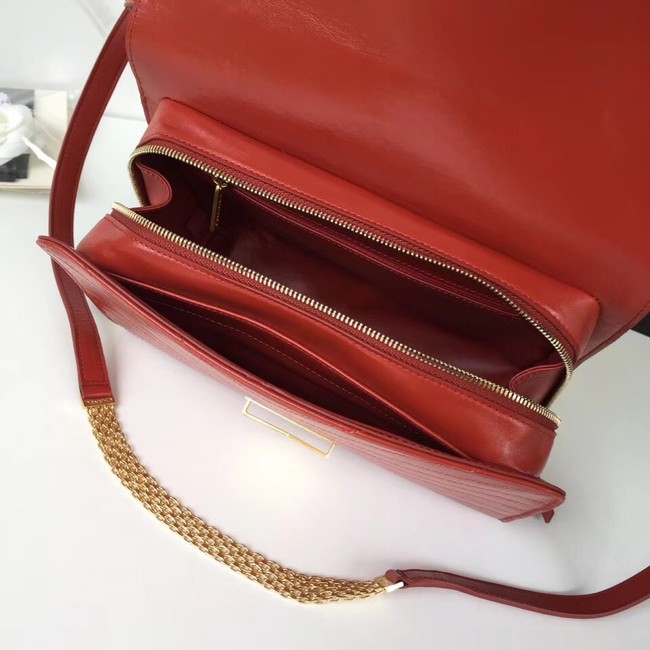 Chanel Flap Bag Original Calfskin & Gold-Tone Metal A57492 red