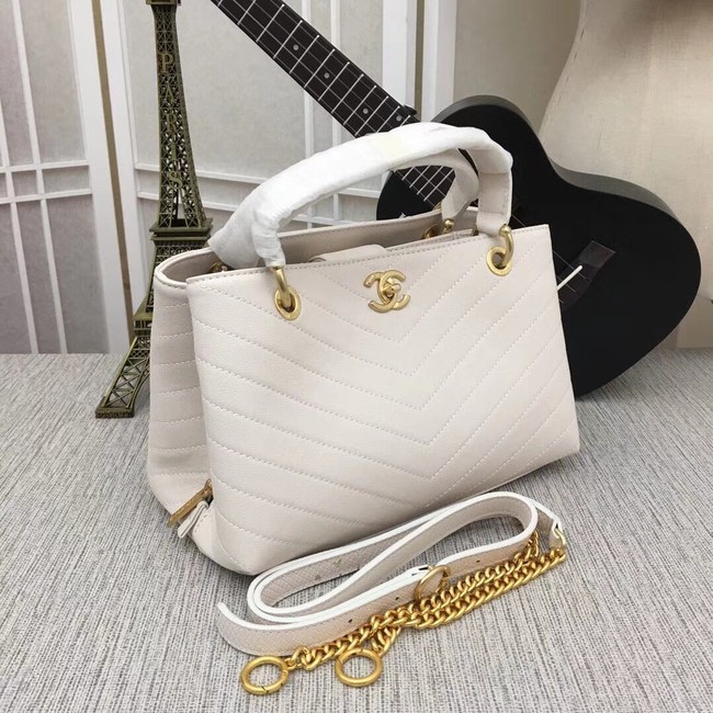 Chanel Flap Bag with Top Handle A57147 Beige