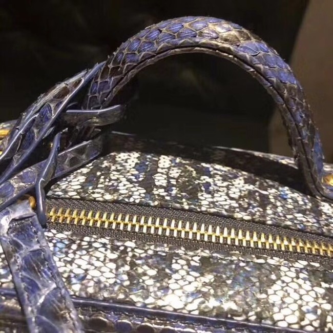 Chanel Vanity Case A93343 Blue& Black& Ecru & Silver