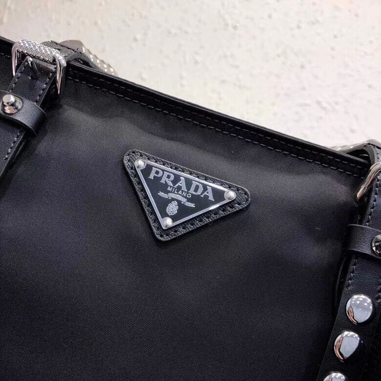 Prada Saffiano leather and nylon tote 1BG212 black